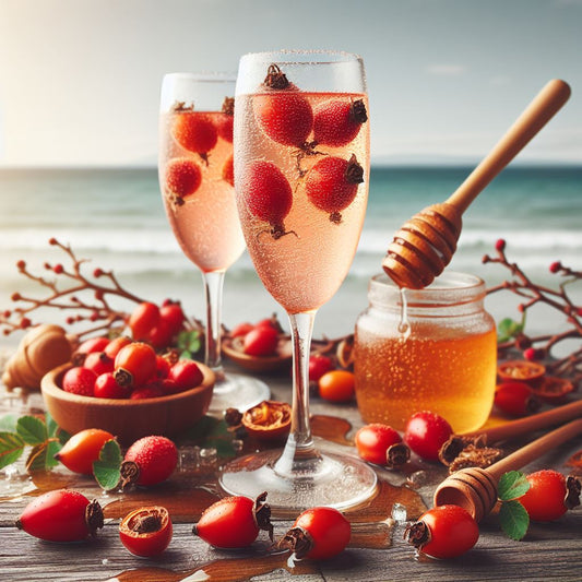 Easy Recipe for Rose Spritz Alcohol free celebration cocktail.