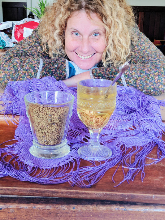 Recipe for Fenugreek and Lemon relief infusion. Link to my new podcast Respiratory tract wellness!