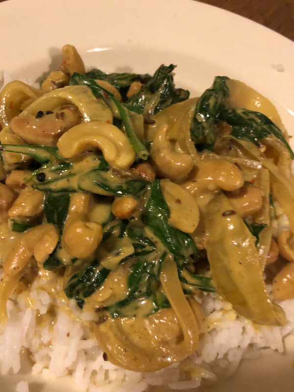 Mums cashew and coconut vegan curry.