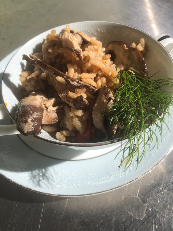 Recipe for Shitake Mushroom Risotto fro your Dinner party next week!