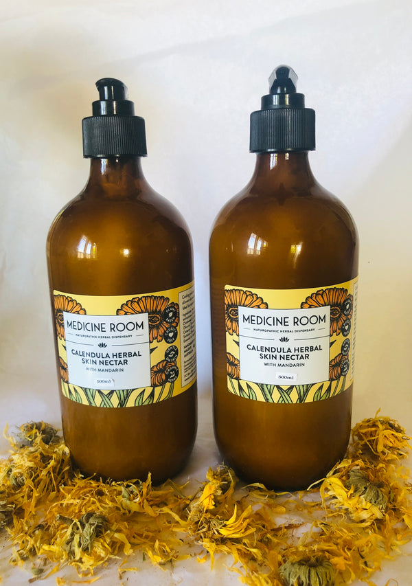 The joy of sustainability with herbal skin care!  500ml Moisturisers in stock now!