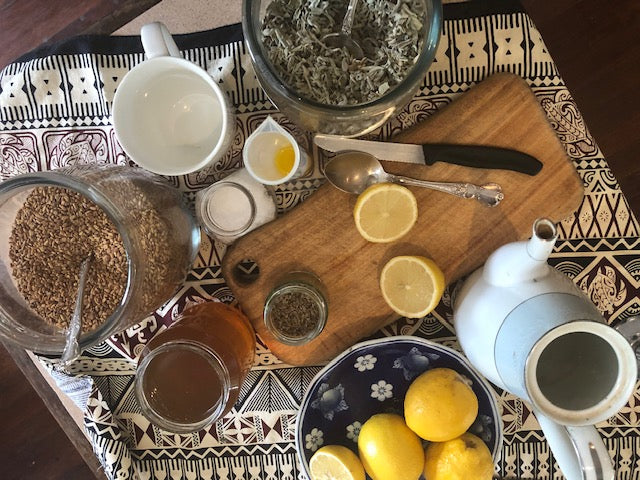 Lemon and honey drinks with added herbs are timeless remedies