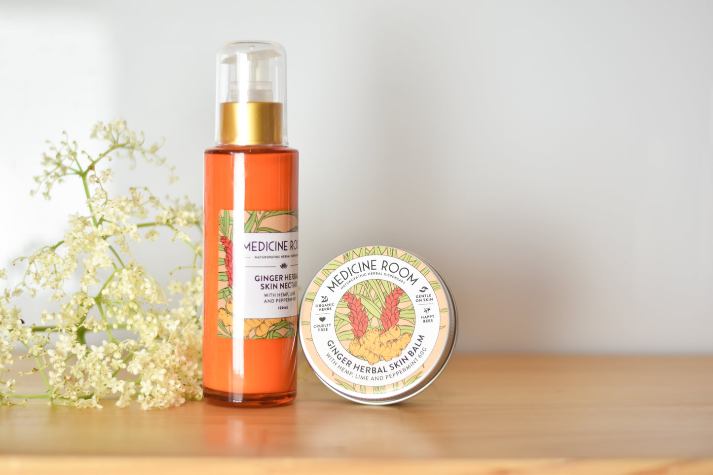 Ginger Herbal Skin Balm & Nectar Set