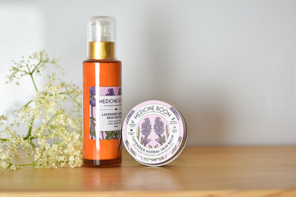 Lavender herbal skin balm & nectar set